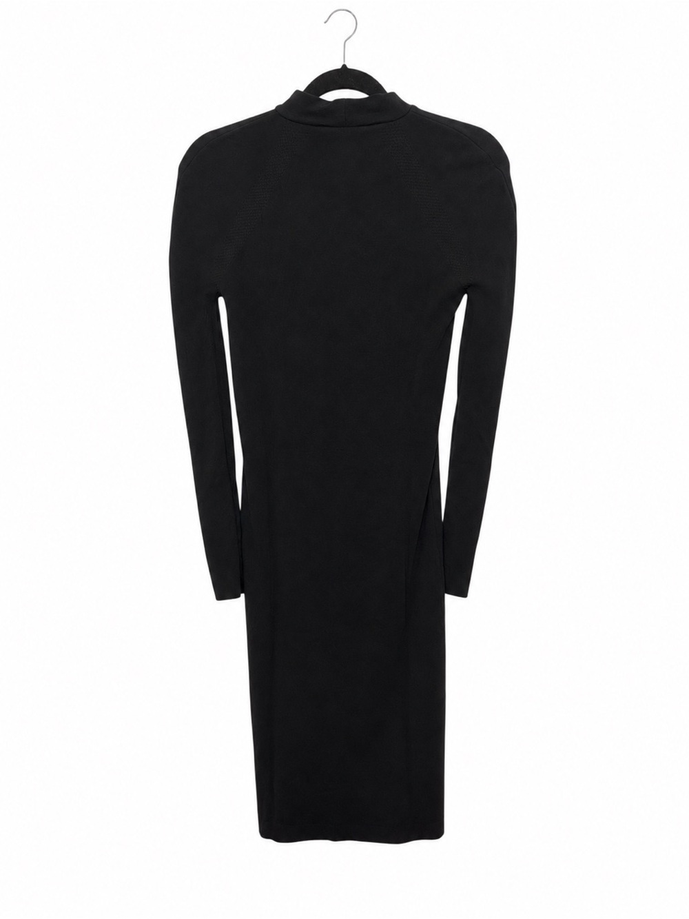 Jonathan Simkhai x Wolford Black Mock Neck Midi Dress Size Large Stretchy Fitted - Picture 2 of 5